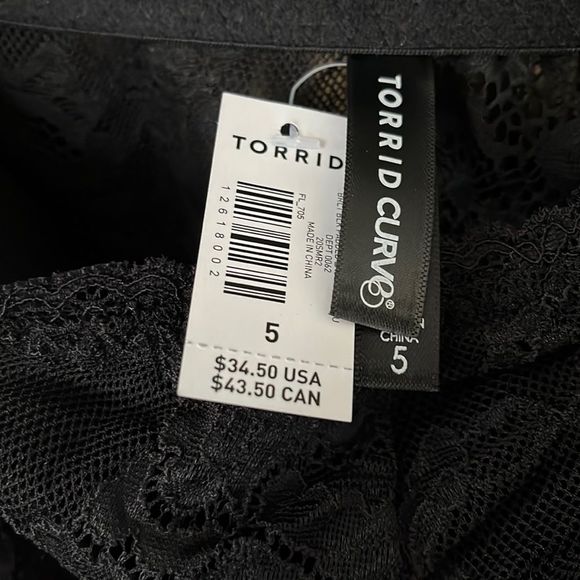 NWT Torrid bralette black padded lace bandeau Sz-5 - Picture 8 of 9